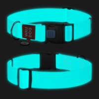 Нашийник для собак водостійкий WAUDOG Waterproof з QR паспортом, світлонакопичувальний, пластиковий фастекс, XXL, Ш 40 мм, Дов 46-70 см