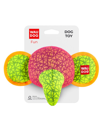 Іграшка для собак WAUDOG Fun, "Слон", Ш 20 см, Д 14 см рожевий