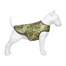 Куртка-накидка для собак WAUDOG Clothes, малюнок "Мілітарі", L, А 41 см, B 58-70 см, С 42-52 см