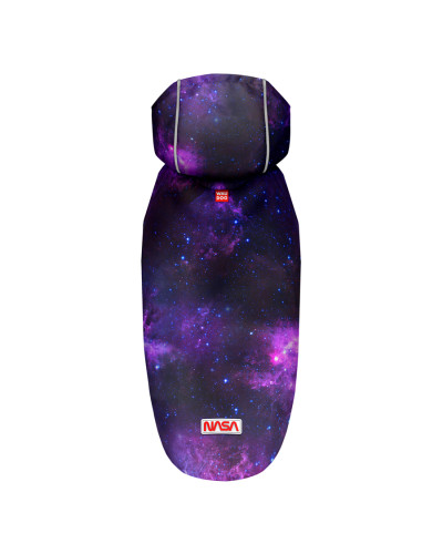 Дощовик-накидка з капюшоном для собак WAUDOG Clothes, малюнок "NASA21", XS, А 26-29 см, B 32-41 см, С 21-26 см