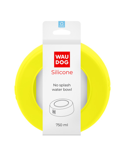 Миска-непроливайка WAUDOG Silicone, 750 мл жовтий