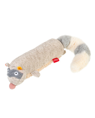 Іграшка для собак Єнот з пищалкою GiGwi Plush Friendz, текстиль, 17 см
