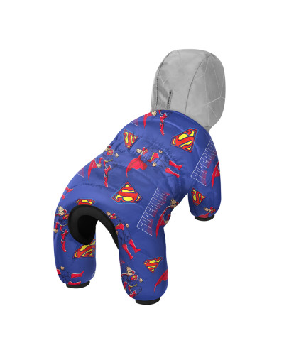 Комбінезон для собак WAUDOG Clothes малюнок "Сила Супермена", L50, В 70-74 см, С 47-50 см