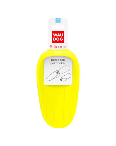 Поїлка-насадка на пляшку WAUDOG Silicone, 165х90 мм жовтий