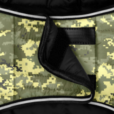 Куртка-накидка для собак WAUDOG Clothes, малюнок "Мілітарі", XXS, А 23 см, B 29-36 см, С 14-20 см