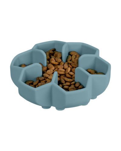 Миска для повільного харчування WAUDOG Silicone, 750 мл, сірий
