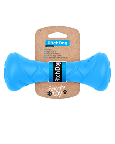 Ігрова гантель для апортировки PitchDog, довжина 19 см, діаметр 7 см блакитний