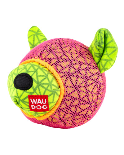 Іграшка для собак WAUDOG Fun, "Ведмідь", Ш 12 см, Д 11 см рожевий