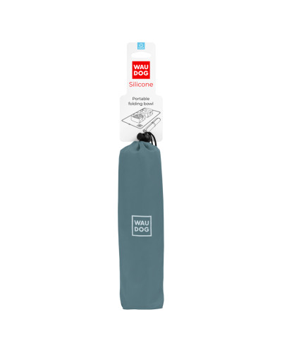 Миска складана WAUDOG Silicone,385х230х50 мм сірий