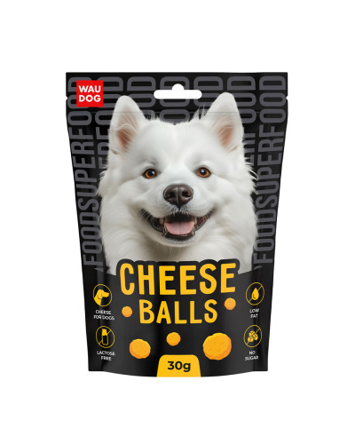 Ласощі для собак WAUDOG Treats Хрусткі сирні кульки, 30 г