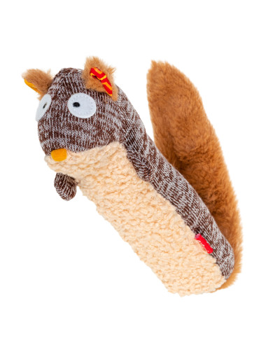 Іграшка для собак Білка з пищалкою GiGwi Plush Friendz, текстиль, 29 см