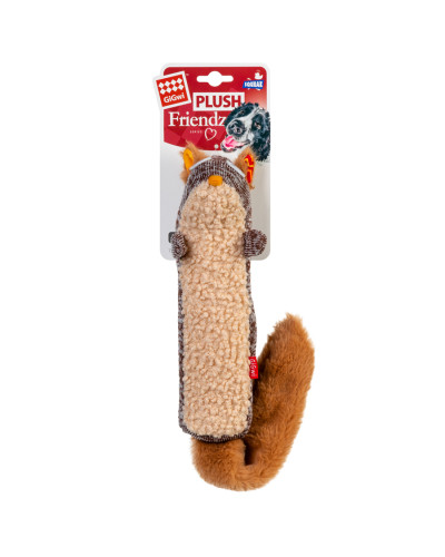 Іграшка для собак Білка з пищалкою GiGwi Plush Friendz, текстиль, 29 см
