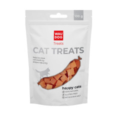 Ласощі для котів WAUCAT Treats "Курячі кубики (0,8x0,8см)", 100 г