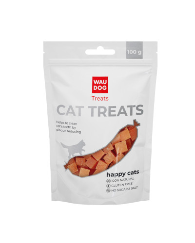 Ласощі для котів WAUCAT Treats "Курячі кубики (0,8x0,8см)", 100 г