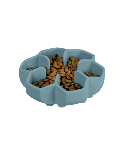 Миска для повільного харчування WAUDOG Silicone, 450 мл, сірий
