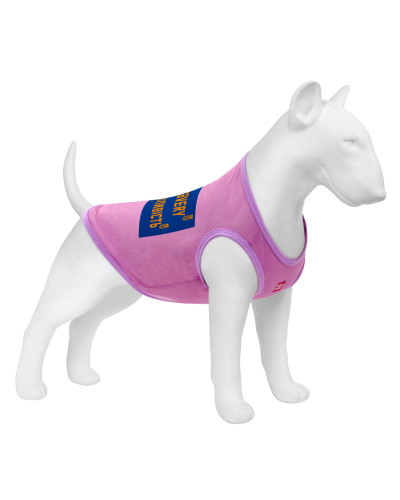 Майка для собак WAUDOG Clothes малюнок "Сміливість", сітка, L, B 42-45 см, C 28-31 см рожевий