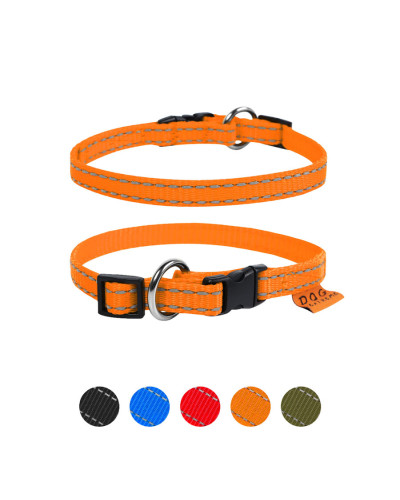 Нашийник Dog Extreme з нейлону регульований (ширина 14мм, довжина 23-35см) помаранчевий