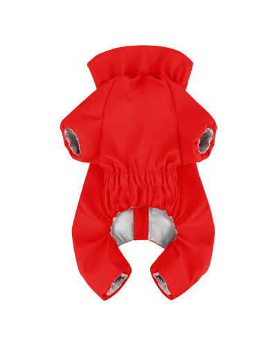 Дощовик для собак WAUDOG Clothes, водонепроникний, L55, В 77-79 см, С 50-55 см, червоний