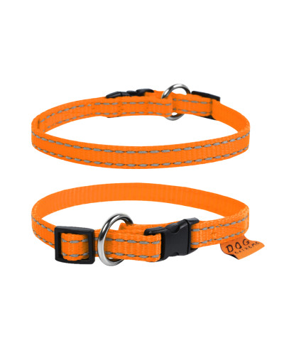 Нашийник Dog Extreme з нейлону регульований (ширина 14мм, довжина 23-35см) помаранчевий