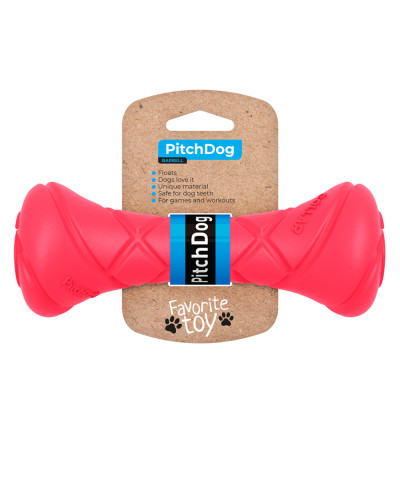 Ігрова гантель для апортировки PitchDog, довжина 19 см, діаметр 7 см рожевий