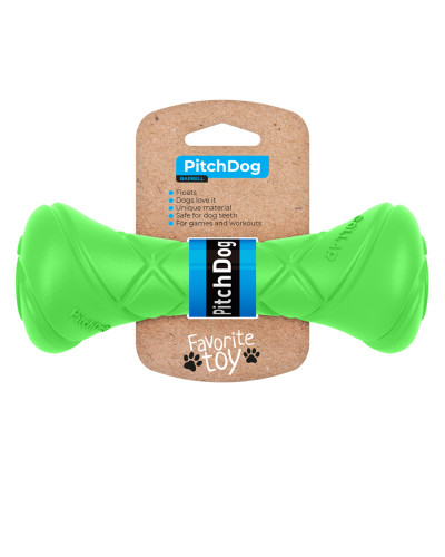 Ігрова гантель для апортировки PitchDog, довжина 19 см, діаметр 7 см салатовий