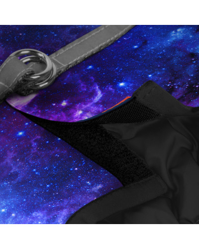 Шлея для собак м'яка WAUDOG Clothes з QR-паспортом, малюнок "NASA21", XS1 B 24-27 см, C 18-20 см