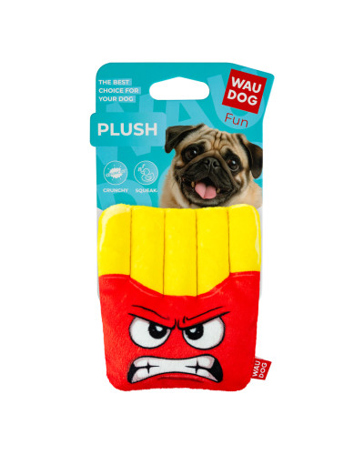 Іграшка для собак WAUDOG Fun Plush Картопля фрі, плюш, Ш 12 см, Д 14,5 см