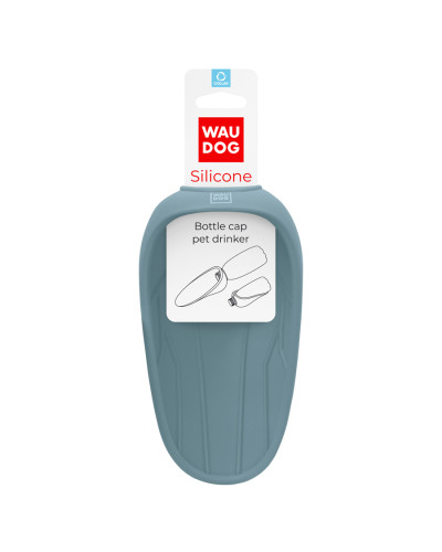 Поїлка-насадка на пляшку WAUDOG Silicone, 165х90 мм сірий