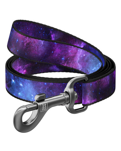 Повідець для собак нейлоновий WAUDOG Nylon, малюнок "NASA21", L, Ш 25 мм, Дл 122 см