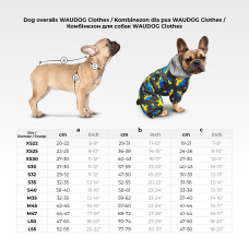 Комбінезон для собак WAUDOG Clothes, малюнок "Мілітарі", XS22, В 29-31 см, С 19-21 см