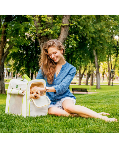 Рюкзак-переноска для котів та дрібних порід собак WAUDOG Relax Eco, 42*34*27 см, до 8 кг