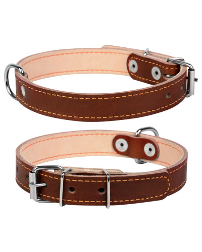 Нашийник "CoLLaR подвійний (ширина 14мм, довжина 27-35см) коричневий