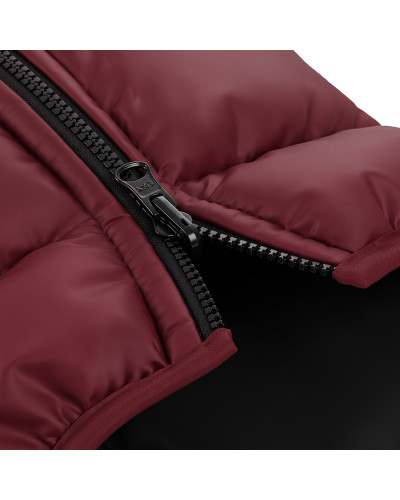 Курточка для собак WAUDOG Re-clothes двостороння, M40, A 38-40, B 63-66, C 39-42, бордовий