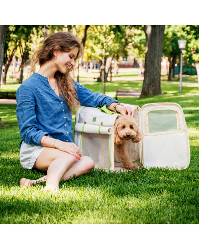 Рюкзак-переноска для котів та дрібних порід собак WAUDOG Relax Eco, 42*34*27 см, до 8 кг