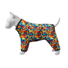 Вітровка для собак WAUDOG Clothes, малюнок "Блоки", XS22, В 30-34 см, С 19-21 см