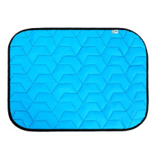 Підстилка AiryVest для собак, блакитна/чорна, розмір L, 100х70 см
