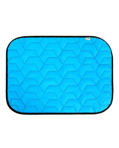 Підстилка AiryVest для собак, блакитна/чорна, розмір L, 100х70 см