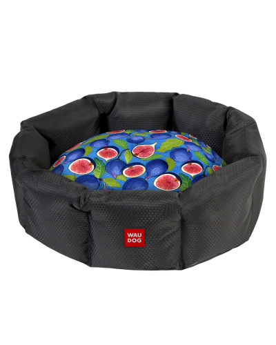 Лежанка для собак WAUDOG Relax, малюнок "Інжир", S, Ш 34 см, Д 45 см, В 17 см