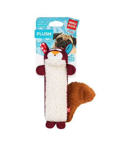 Іграшка для собак WAUDOG Fun Plush Білка, трикотаж, Ш 5 см, Д 18 см, M