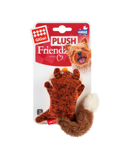 Іграшка для собак Лисиця з пищалкою GiGwi Plush Friendz, текстиль, 9 см