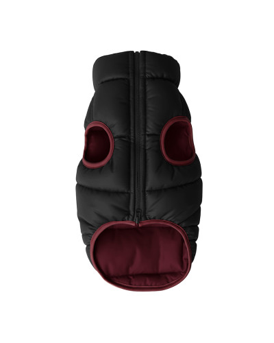 Курточка для собак WAUDOG Re-clothes двостороння, M40, A 38-40, B 63-66, C 39-42, бордовий
