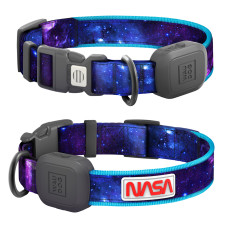 Нашийник для собак з підсвічуванням WAUDOG LED, NASA21, Type-C, M-L, Ш 25 мм, Дов 41-62 cm