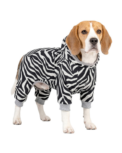 Комбінезон для собак WAUDOG Clothes малюнок "Зебра", софтшелл, S32, B 42-47 см, С 28-33 см