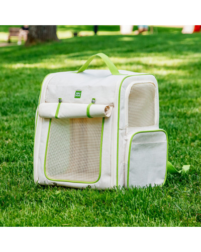 Рюкзак-переноска для котів та дрібних порід собак WAUDOG Relax Eco, 42*34*27 см, до 8 кг