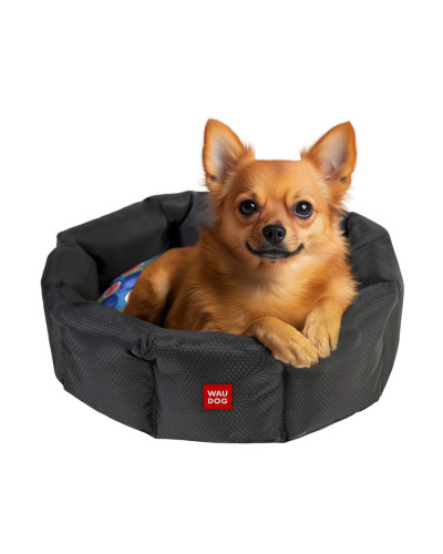 Лежанка для собак WAUDOG Relax, малюнок "Інжир", S, Ш 34 см, Д 45 см, В 17 см
