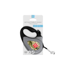 Повідець-рулетка для собак WAUDOG R-leash, малюнок "Мілітарі", XS, до 12 кг, 3 м, світловідбиваюча стрічка