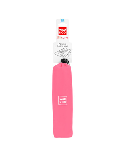 Миска складана WAUDOG Silicone,385х230х50 мм рожевий