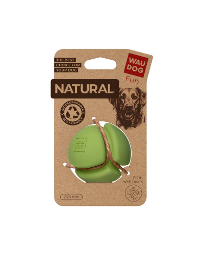 Іграшка для собак WAUDOG Fun Natural М'яч, біорозкладна гума, 7 см, зелена