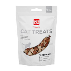 Ласощі для котів WAUCAT Treats "Маленькі суші з лососем", 100 г