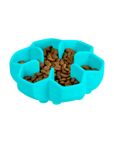 Миска для повільного харчування WAUDOG Silicone, 750 мл, блакитний